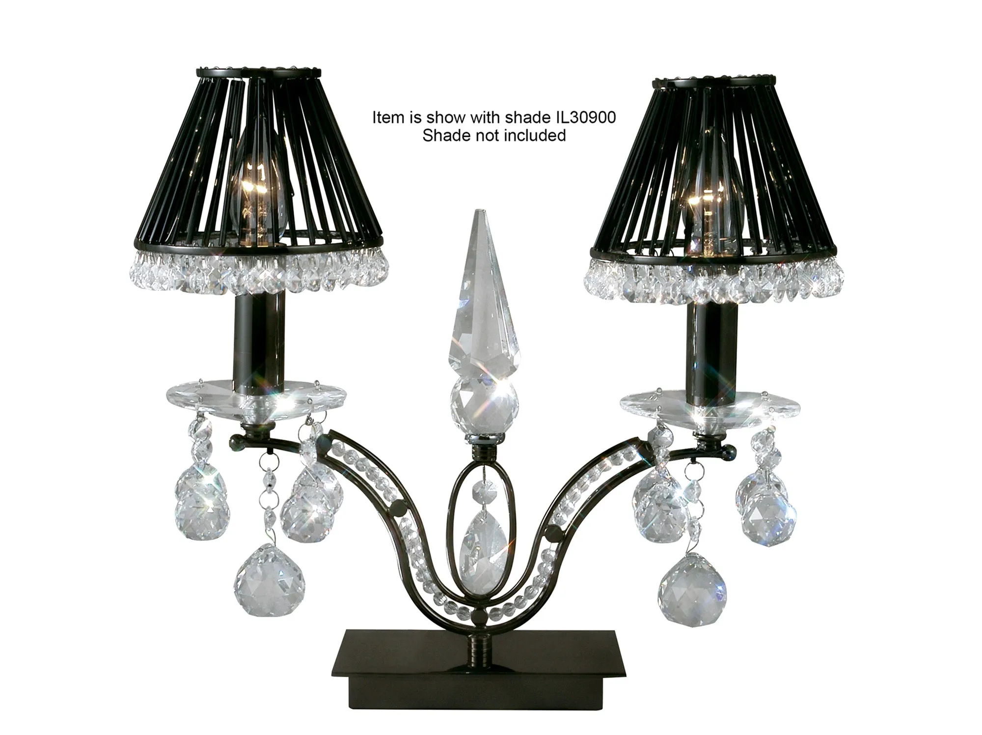 Tara Crystal Table Lamps Diyas Armed Table Lamps
